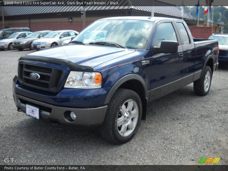 Dark Blue Pearl Metallic / Black 2008 Ford F150 FX4 SuperCab 4x4