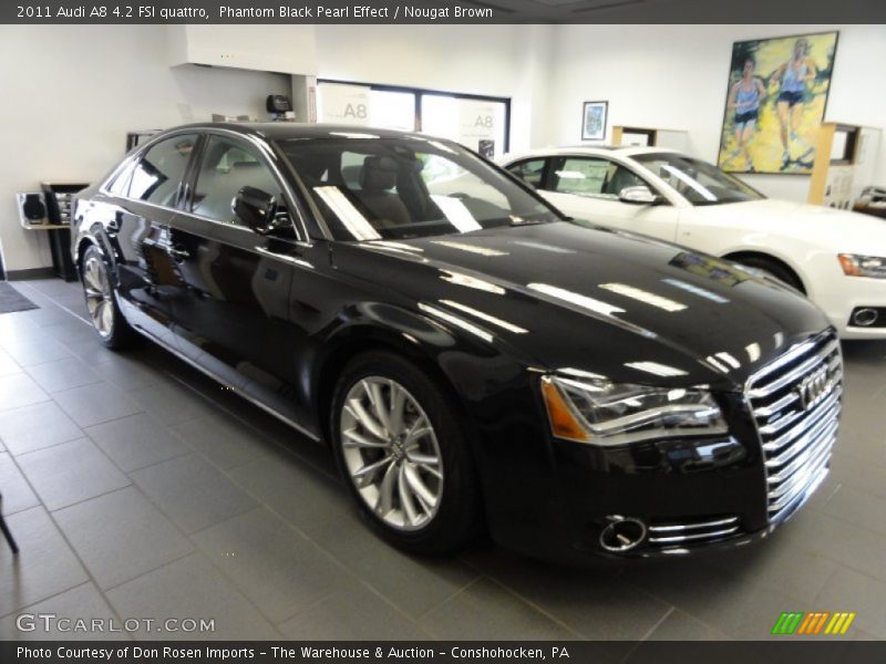 Phantom Black Pearl Effect / Nougat Brown 2011 Audi A8 4.2 FSI quattro