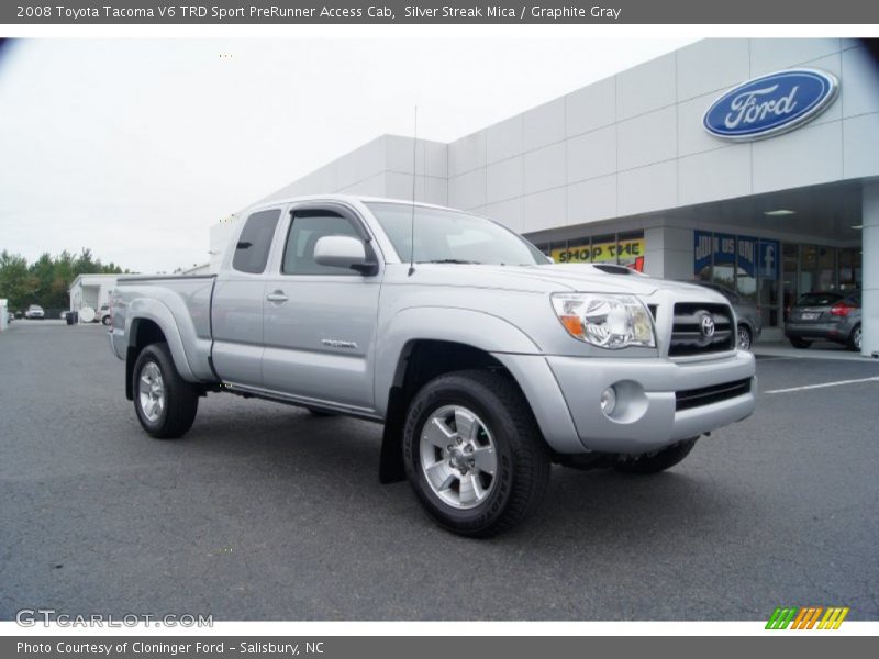 Silver Streak Mica / Graphite Gray 2008 Toyota Tacoma V6 TRD Sport PreRunner Access Cab