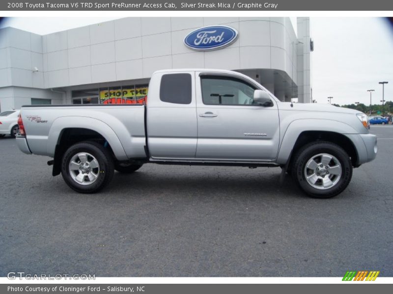 Silver Streak Mica / Graphite Gray 2008 Toyota Tacoma V6 TRD Sport PreRunner Access Cab