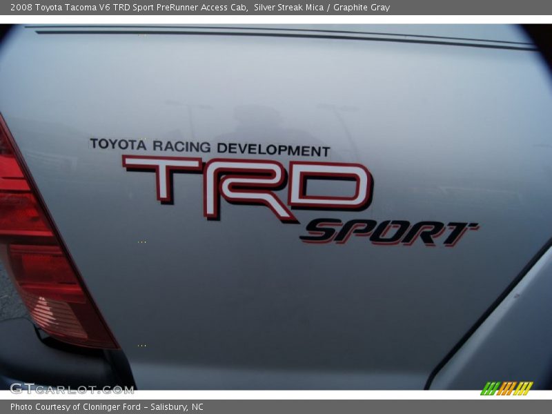 Silver Streak Mica / Graphite Gray 2008 Toyota Tacoma V6 TRD Sport PreRunner Access Cab