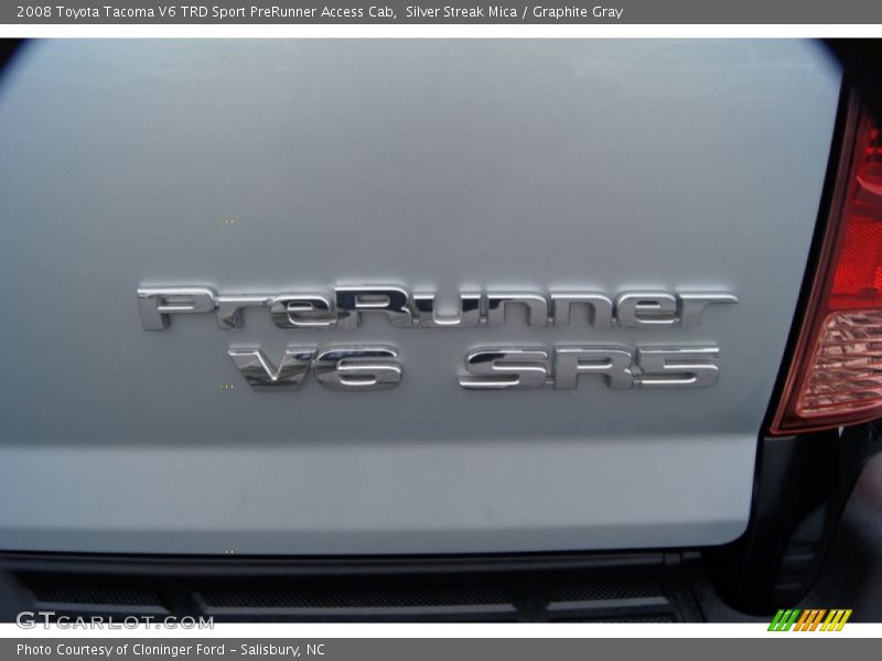 Silver Streak Mica / Graphite Gray 2008 Toyota Tacoma V6 TRD Sport PreRunner Access Cab