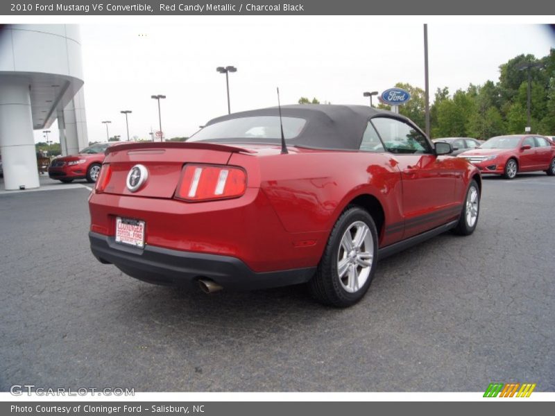 Red Candy Metallic / Charcoal Black 2010 Ford Mustang V6 Convertible