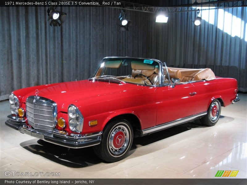 Red / Tan 1971 Mercedes-Benz S Class 280SE 3.5 Convertible