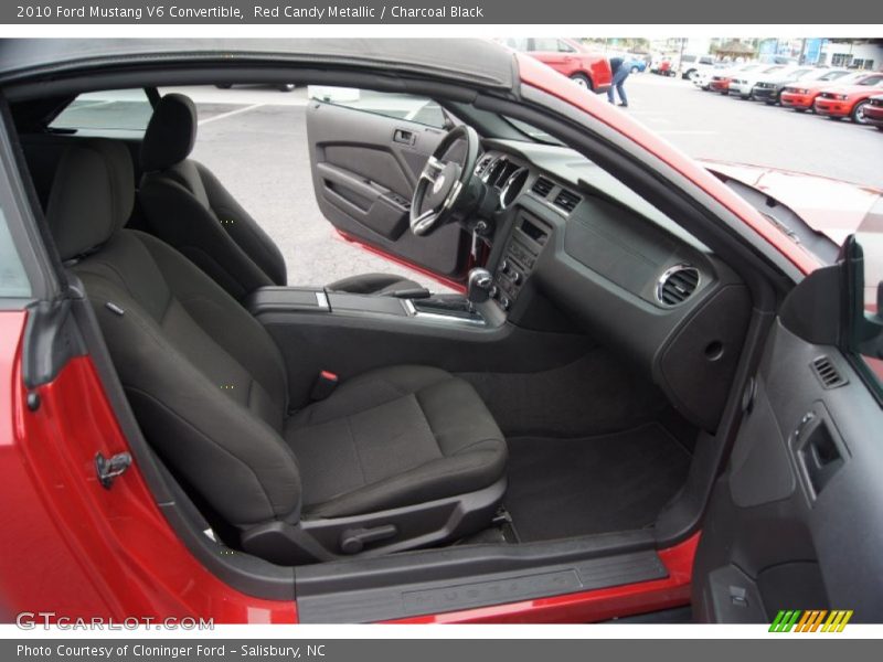 Red Candy Metallic / Charcoal Black 2010 Ford Mustang V6 Convertible