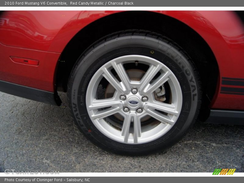 Red Candy Metallic / Charcoal Black 2010 Ford Mustang V6 Convertible