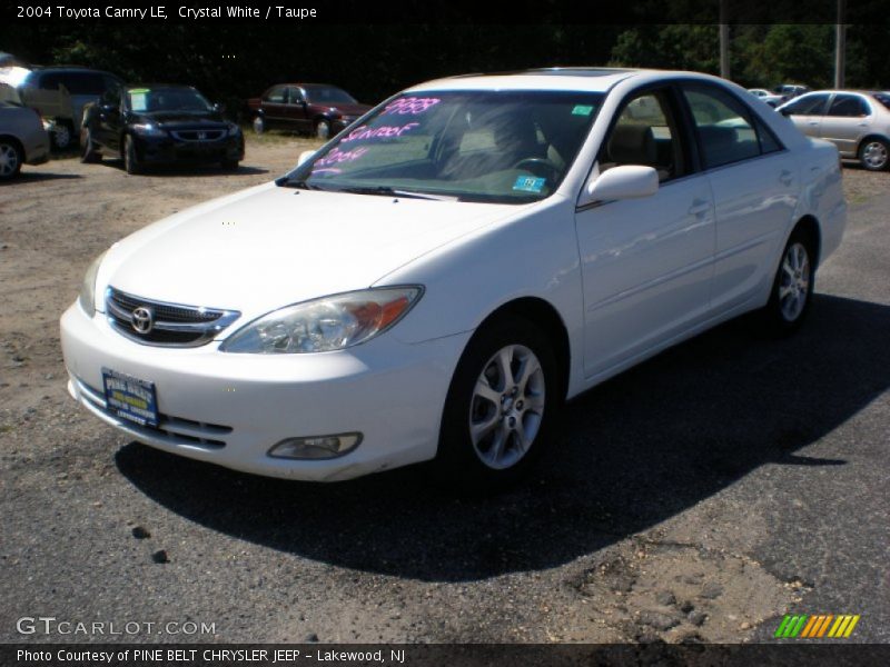 Crystal White / Taupe 2004 Toyota Camry LE
