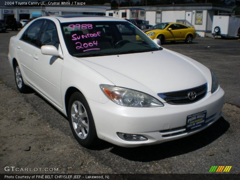 Crystal White / Taupe 2004 Toyota Camry LE