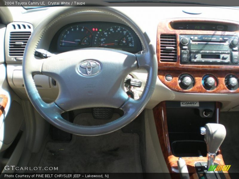 Crystal White / Taupe 2004 Toyota Camry LE