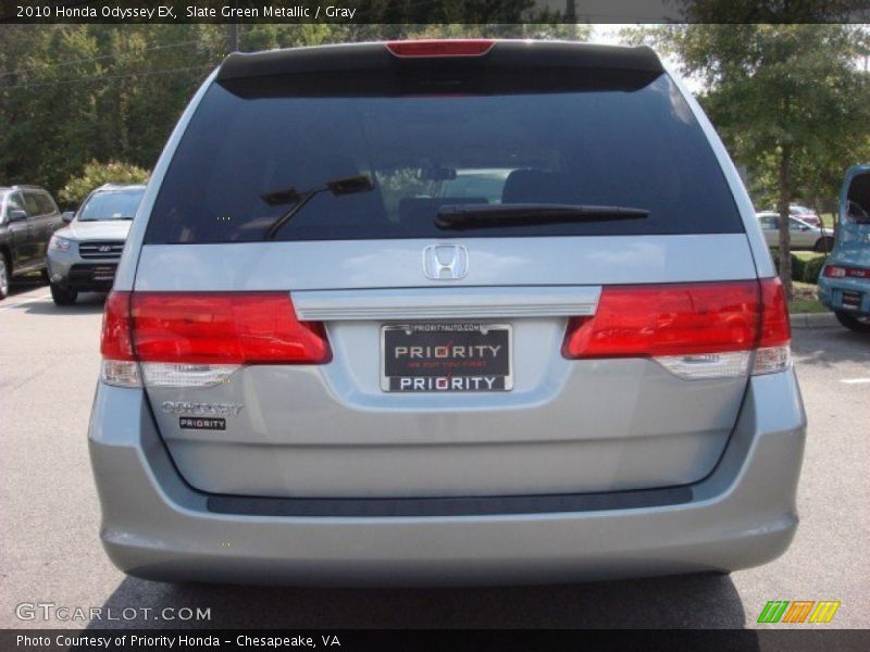 Slate Green Metallic / Gray 2010 Honda Odyssey EX