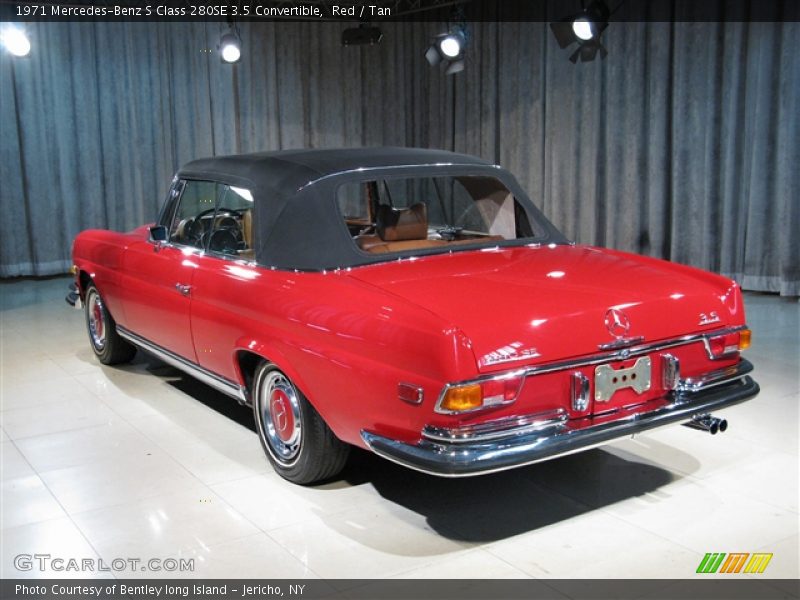 Red / Tan 1971 Mercedes-Benz S Class 280SE 3.5 Convertible