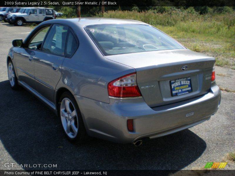 Quartz Silver Metallic / Off Black 2009 Subaru Legacy 2.5i Sedan