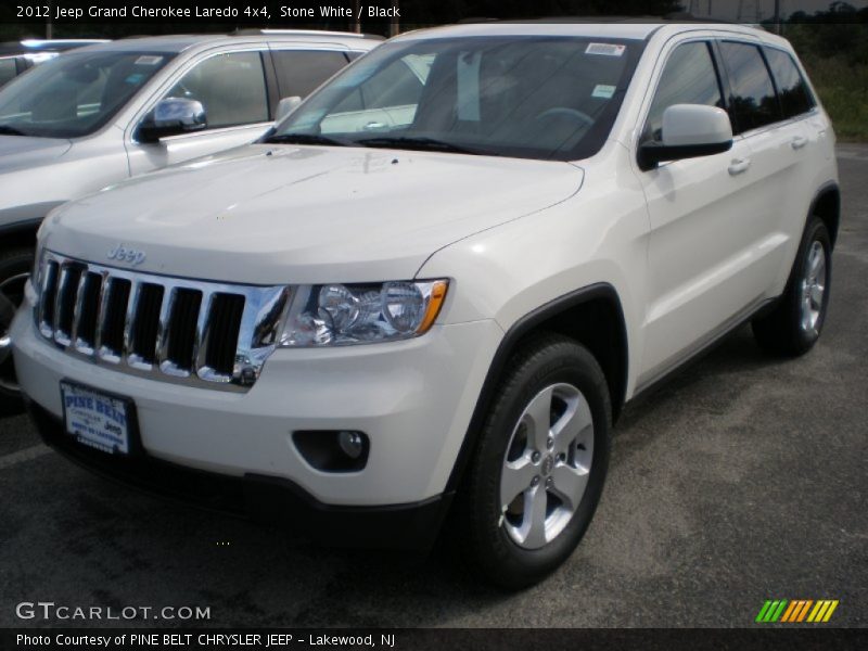 Stone White / Black 2012 Jeep Grand Cherokee Laredo 4x4
