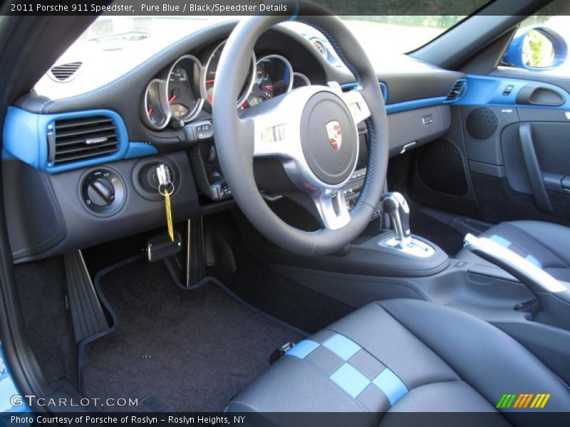 Pure Blue / Black/Speedster Details 2011 Porsche 911 Speedster