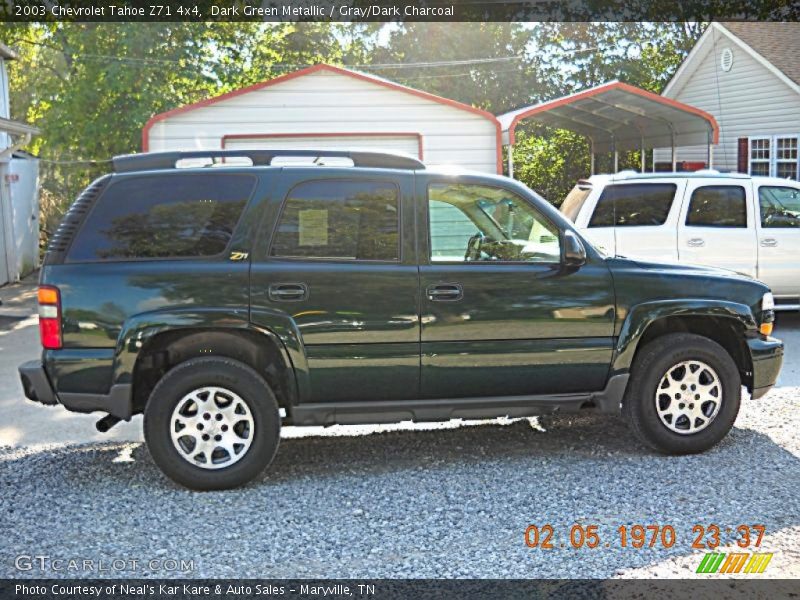 Dark Green Metallic / Gray/Dark Charcoal 2003 Chevrolet Tahoe Z71 4x4