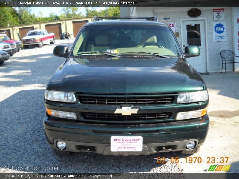 Dark Green Metallic / Gray/Dark Charcoal 2003 Chevrolet Tahoe Z71 4x4