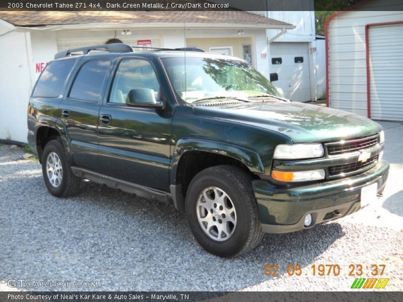 Dark Green Metallic / Gray/Dark Charcoal 2003 Chevrolet Tahoe Z71 4x4