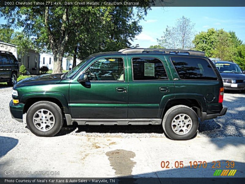 Dark Green Metallic / Gray/Dark Charcoal 2003 Chevrolet Tahoe Z71 4x4