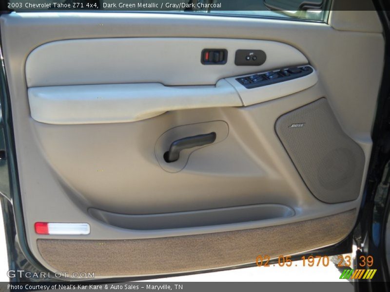 Dark Green Metallic / Gray/Dark Charcoal 2003 Chevrolet Tahoe Z71 4x4