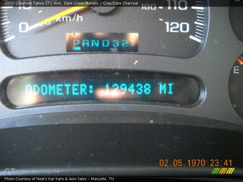 Dark Green Metallic / Gray/Dark Charcoal 2003 Chevrolet Tahoe Z71 4x4