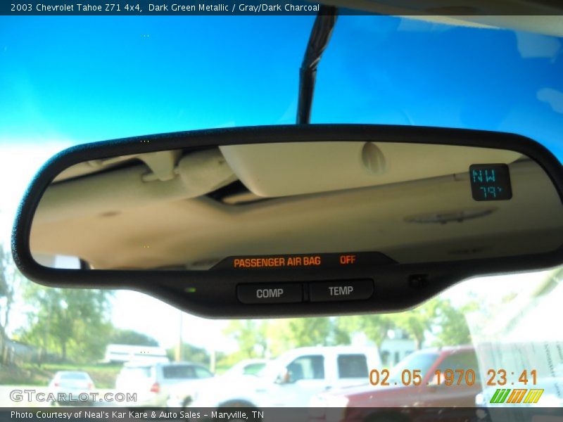 Dark Green Metallic / Gray/Dark Charcoal 2003 Chevrolet Tahoe Z71 4x4
