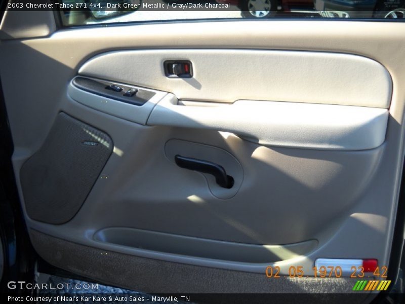 Dark Green Metallic / Gray/Dark Charcoal 2003 Chevrolet Tahoe Z71 4x4