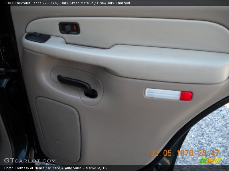 Dark Green Metallic / Gray/Dark Charcoal 2003 Chevrolet Tahoe Z71 4x4