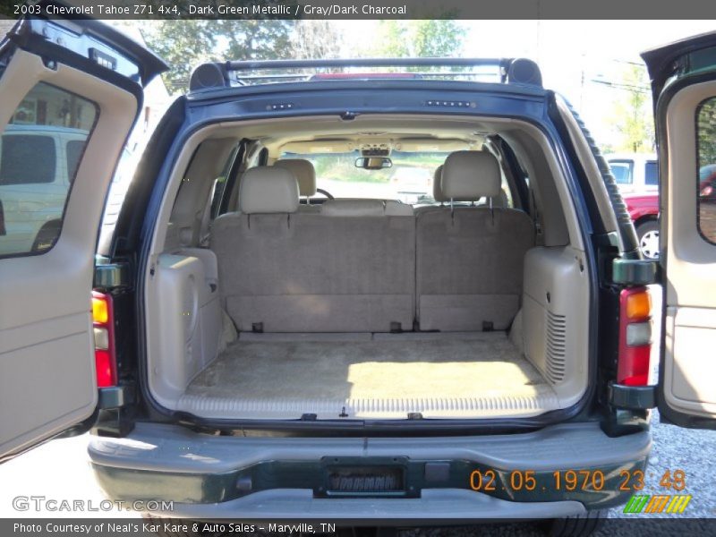 Dark Green Metallic / Gray/Dark Charcoal 2003 Chevrolet Tahoe Z71 4x4