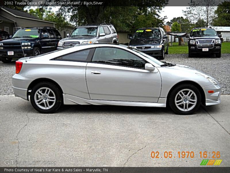 Liquid Silver Metallic / Black/Silver 2002 Toyota Celica GT