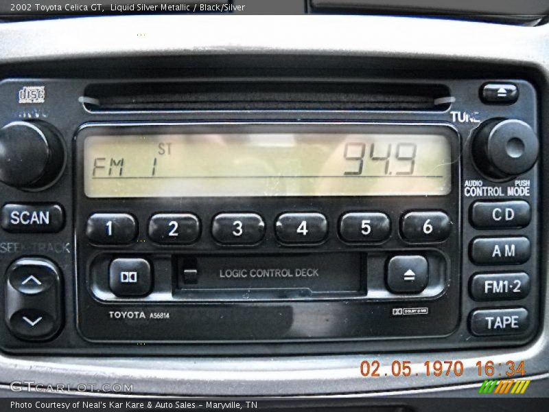 Liquid Silver Metallic / Black/Silver 2002 Toyota Celica GT