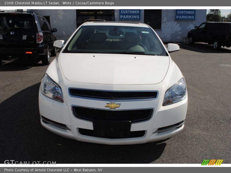 White / Cocoa/Cashmere Beige 2008 Chevrolet Malibu LT Sedan