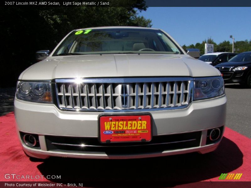 Light Sage Metallic / Sand 2007 Lincoln MKZ AWD Sedan