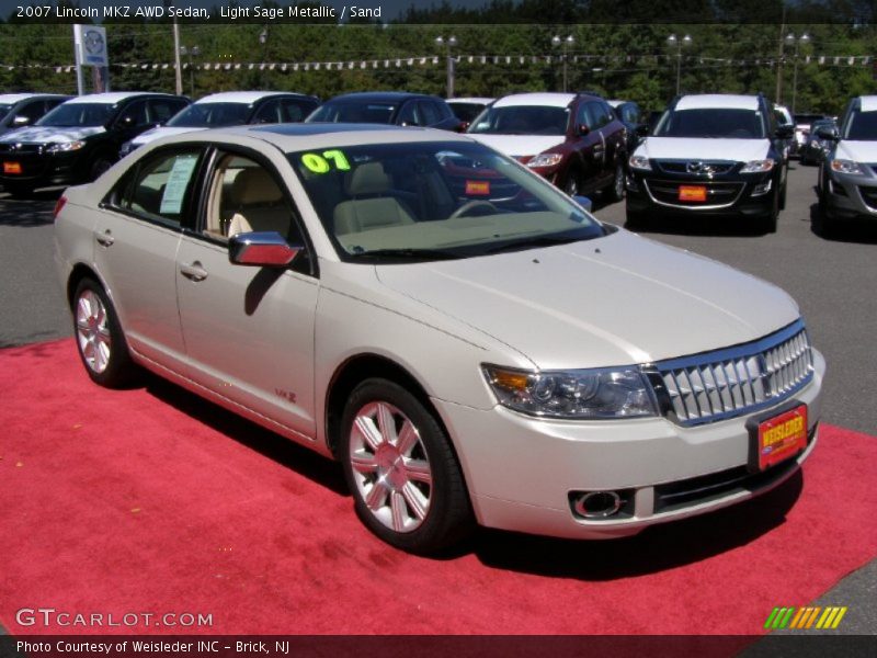 Light Sage Metallic / Sand 2007 Lincoln MKZ AWD Sedan