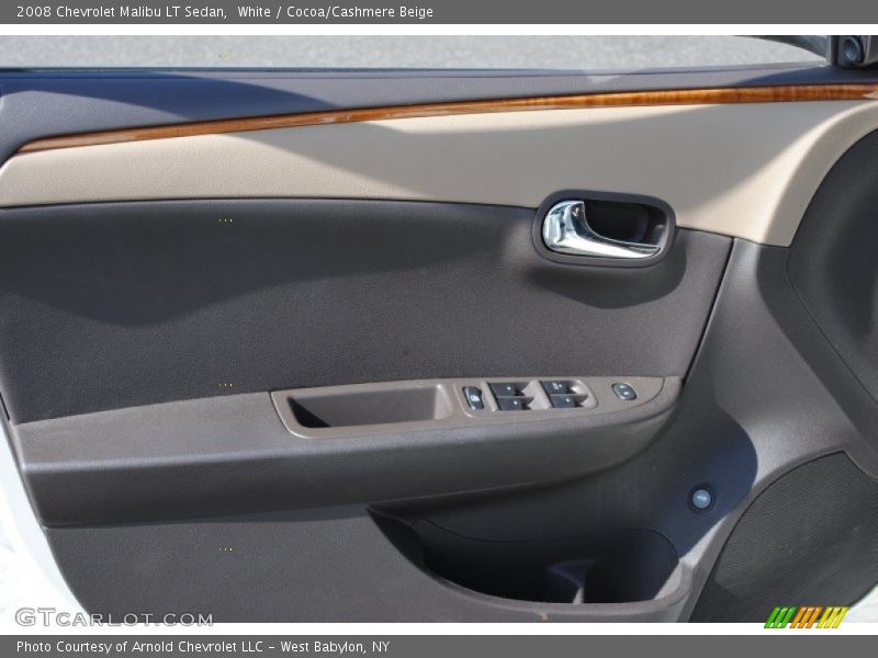 White / Cocoa/Cashmere Beige 2008 Chevrolet Malibu LT Sedan