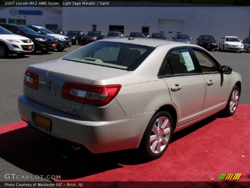 Light Sage Metallic / Sand 2007 Lincoln MKZ AWD Sedan