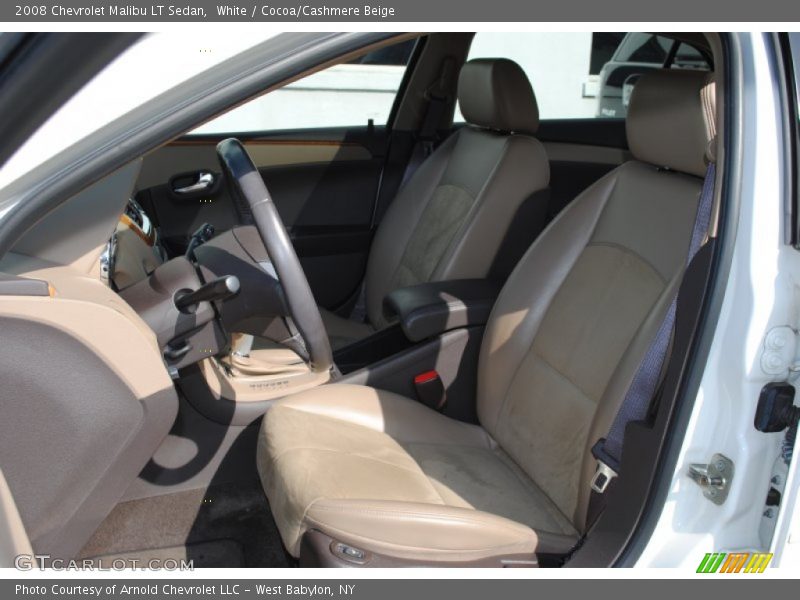 White / Cocoa/Cashmere Beige 2008 Chevrolet Malibu LT Sedan