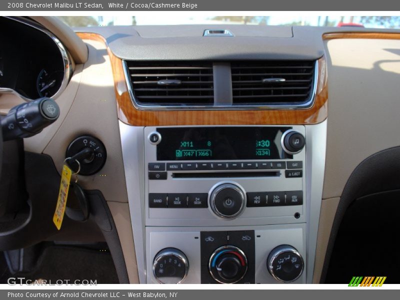 White / Cocoa/Cashmere Beige 2008 Chevrolet Malibu LT Sedan