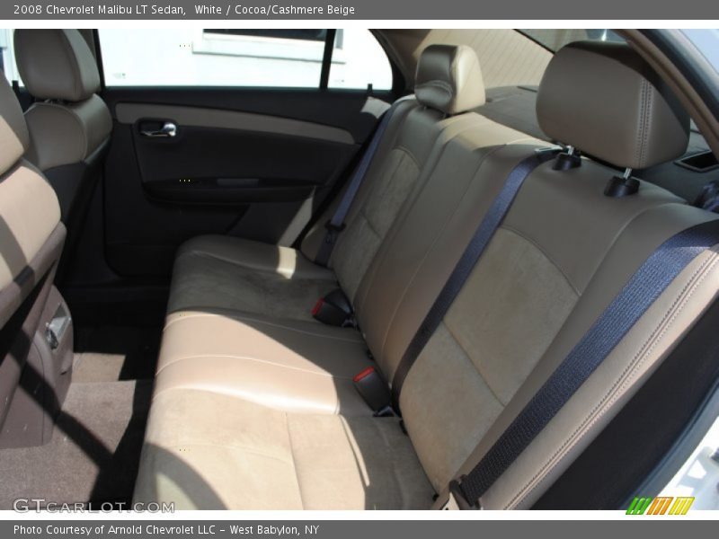 White / Cocoa/Cashmere Beige 2008 Chevrolet Malibu LT Sedan