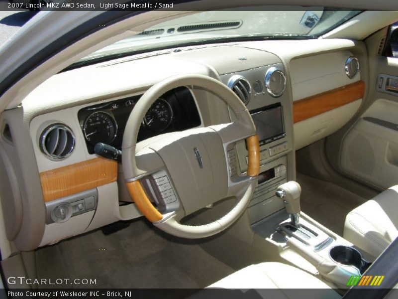 Light Sage Metallic / Sand 2007 Lincoln MKZ AWD Sedan