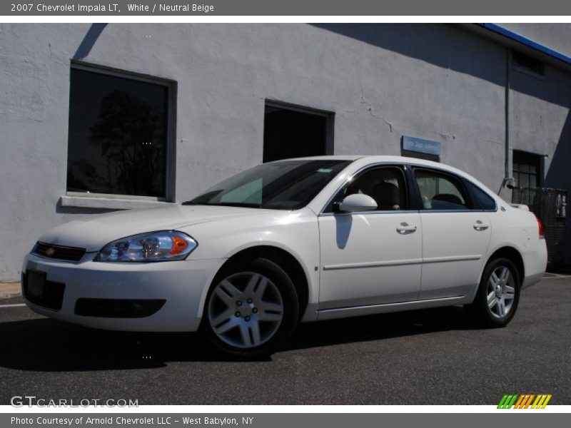 White / Neutral Beige 2007 Chevrolet Impala LT
