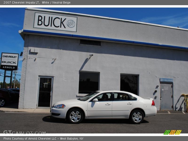White / Neutral Beige 2007 Chevrolet Impala LT