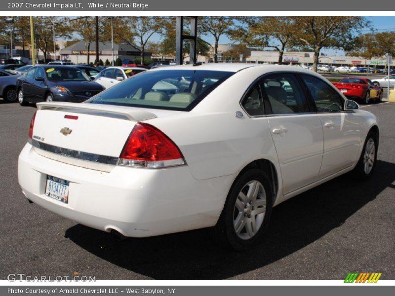 White / Neutral Beige 2007 Chevrolet Impala LT