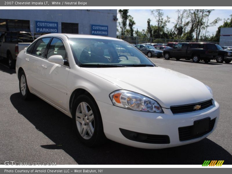 White / Neutral Beige 2007 Chevrolet Impala LT
