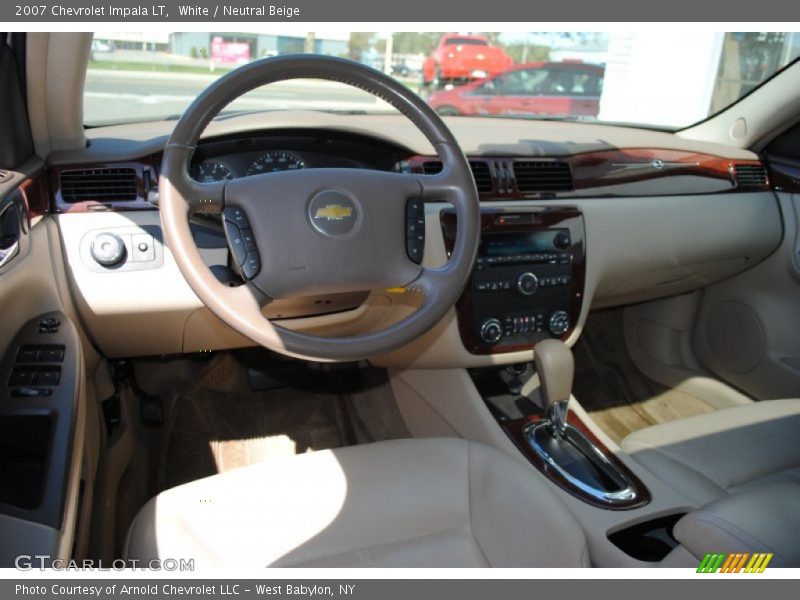 White / Neutral Beige 2007 Chevrolet Impala LT
