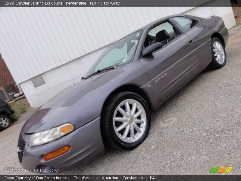 Pewter Blue Pearl / Black/Gray 1998 Chrysler Sebring LXi Coupe