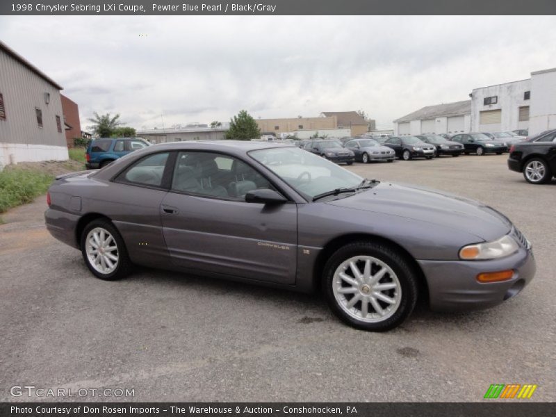 Pewter Blue Pearl / Black/Gray 1998 Chrysler Sebring LXi Coupe