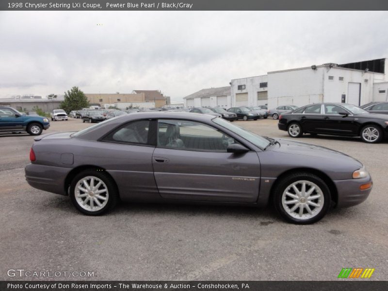 Pewter Blue Pearl / Black/Gray 1998 Chrysler Sebring LXi Coupe