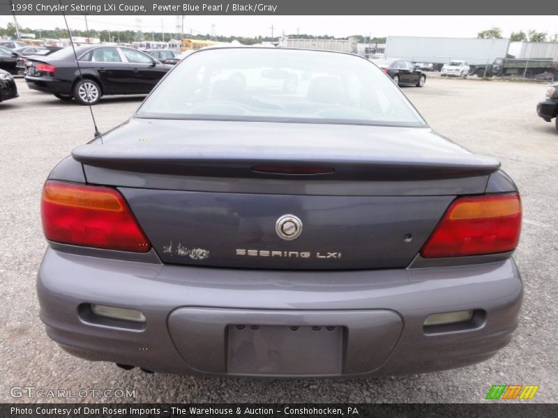 Pewter Blue Pearl / Black/Gray 1998 Chrysler Sebring LXi Coupe