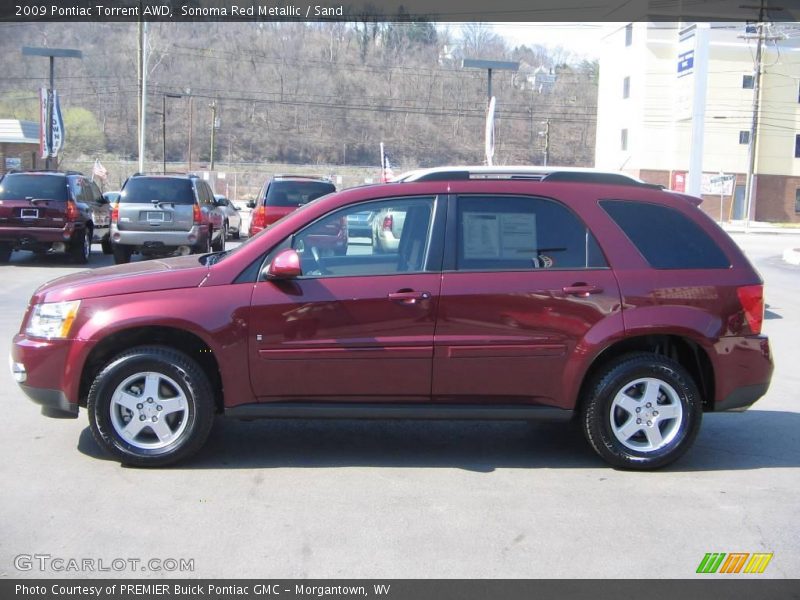 Sonoma Red Metallic / Sand 2009 Pontiac Torrent AWD