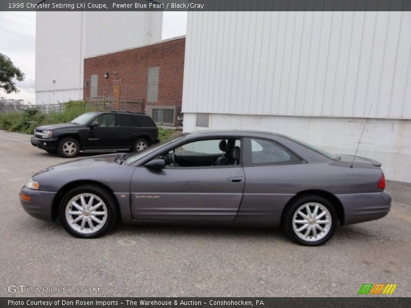 Pewter Blue Pearl / Black/Gray 1998 Chrysler Sebring LXi Coupe